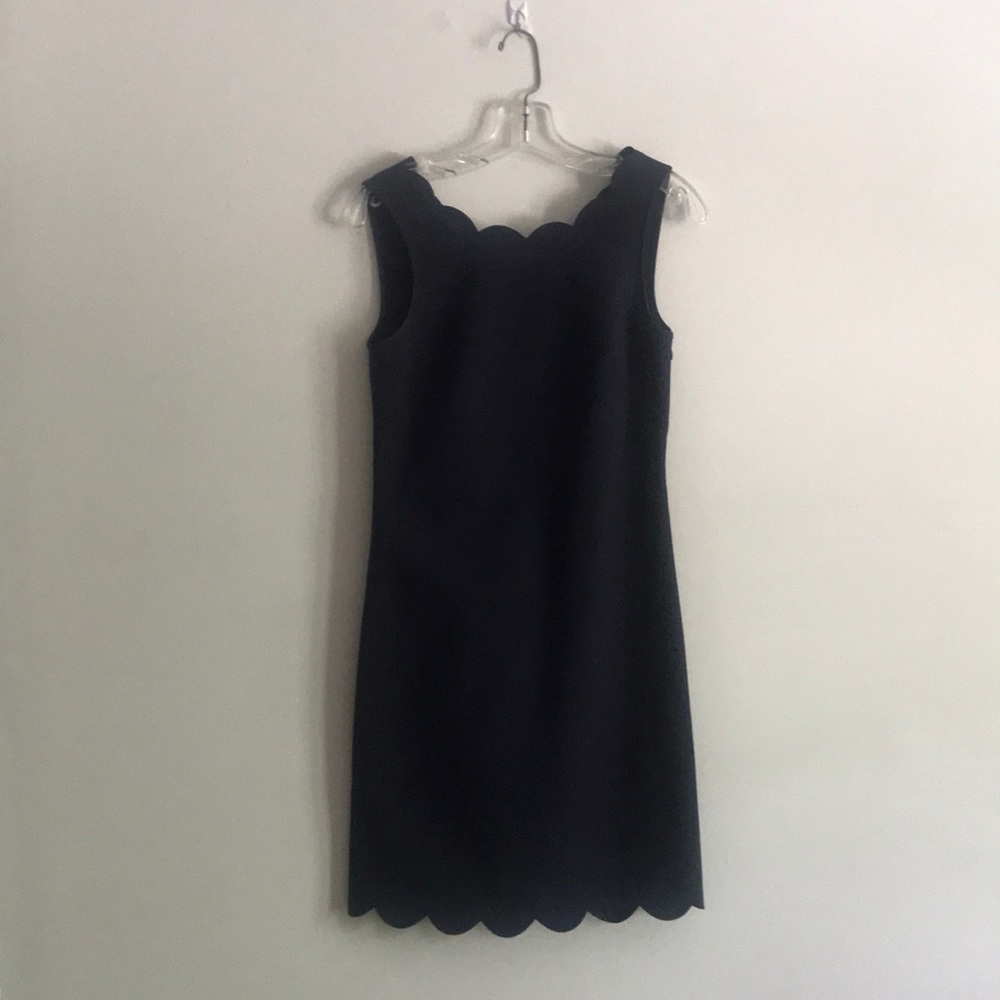 J Crew Scalloped dress - Navy